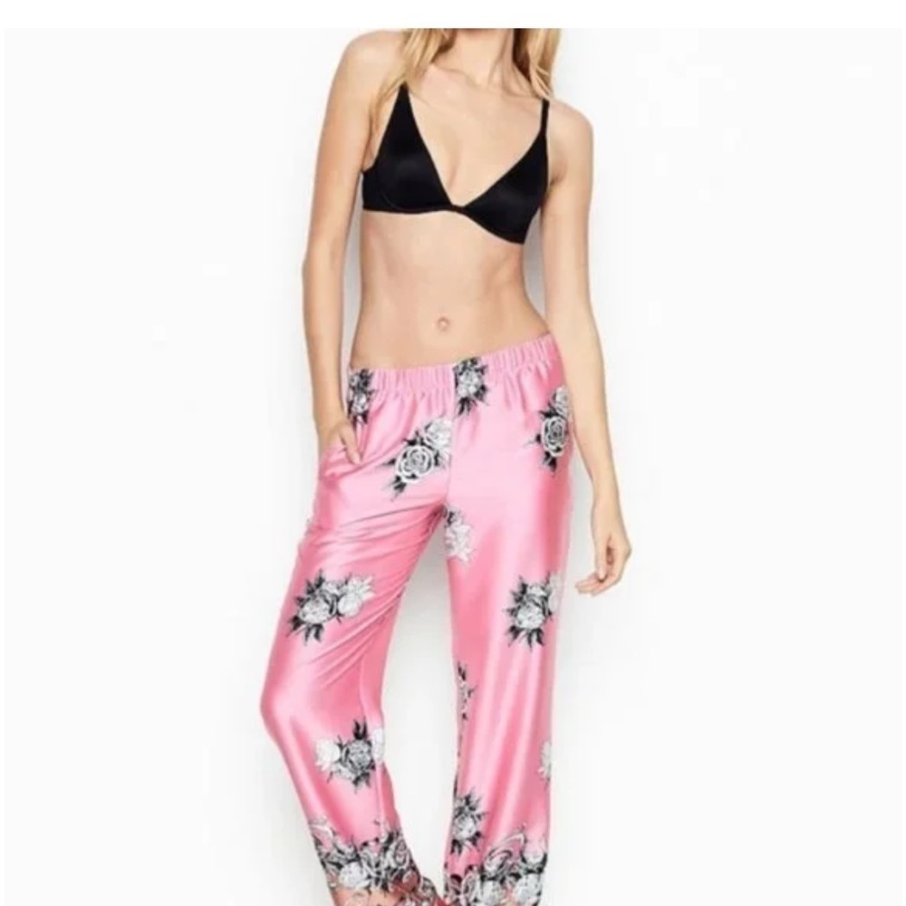 Victoria's Secret Floral Satin Lounge Pants